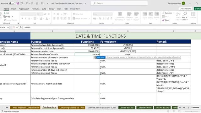 Excel Live Session 14 Date n Time смотреть онлайн