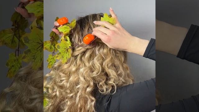 Halloween hairstyle idea: Queen of autumn ? Easy and fast! Простая и красивая прическа на Хэллоуин смотреть онлайн