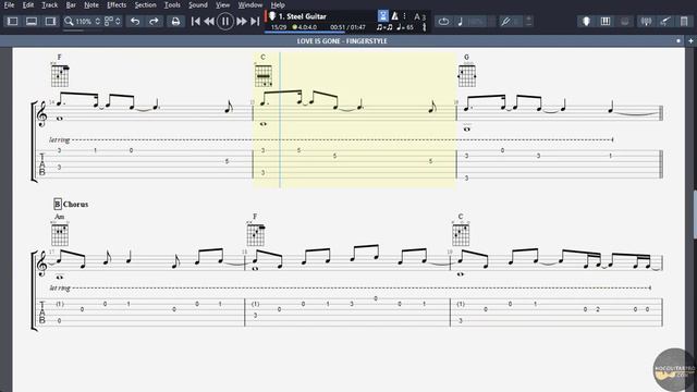 LOVE IS GONE (SLANDER) - Guitar Solo Tab смотреть онлайн