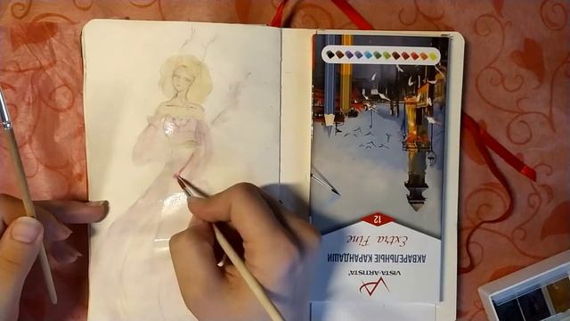 Обзор новых цветов акварели и странные карандаши от vista-artista смотреть онлайн
