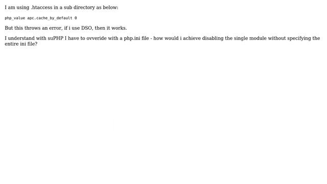 DevOps & SysAdmins: Override PHP options with .htaccess, DSO works (suPHP doesn't) смотреть онлайн