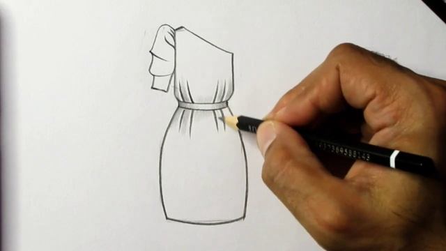 How to draw beautiful dress/clothes drawing design easy Fashion illustration sketching step by ste смотреть онлайн