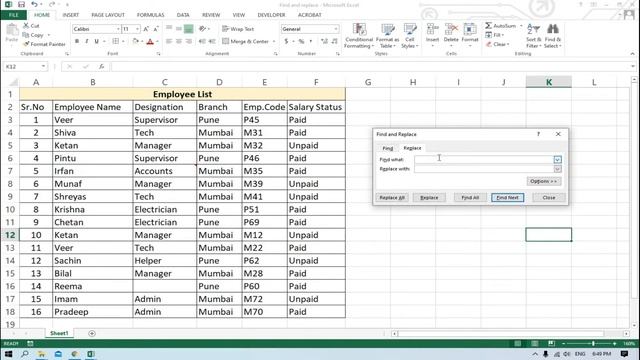 HOW TO USE FIND, REPLACE & GO TO OPTIONS IN EXCEL | HINDI EASY EXPLAINED | P CLASS VIDEO 17 смотреть онлайн