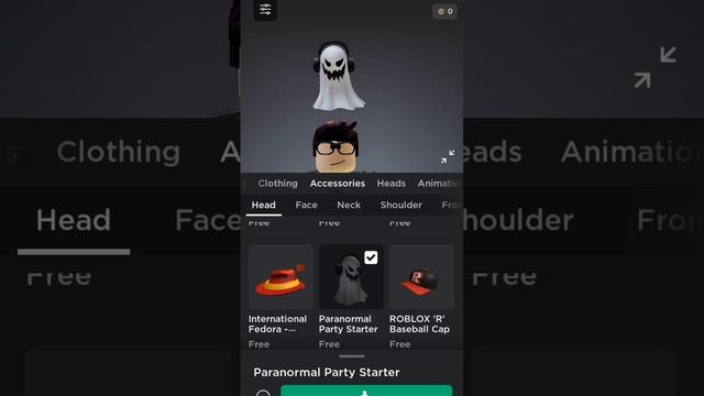 cum sa luați accesoria Paranormal Party Starter #short #roblox #free смотреть онлайн