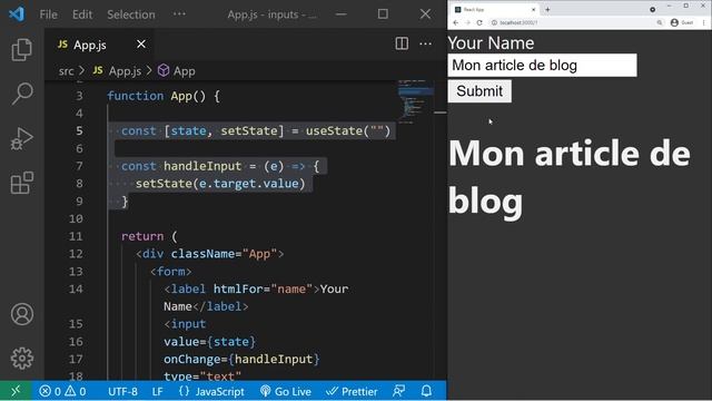 Gérer les inputs avec React (Controlled vs Uncontrolled) смотреть онлайн