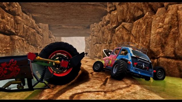 BeamNG Drive - The Gambler 500 vs The Long Bumpy Desert Road смотреть онлайн
