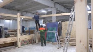 Предварительная сборка беседки ГринВуд на производстве.