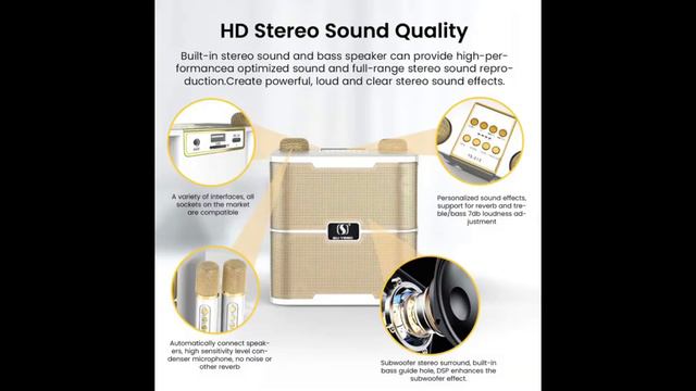 Check out Wireless Bluetooth Dual Microphone Karaoke 3D stereo amplifier #reels #review смотреть онлайн