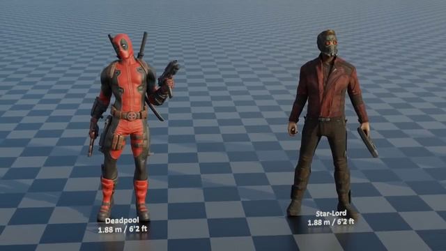 MARVEL Size Comparison | 3d Animation Comparison (60 fps) смотреть онлайн