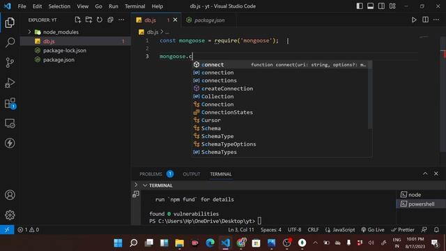 How To Connect MongoDB with Node JS using mongoose || MongoDB Tutorial in Hindi #10 смотреть онлайн