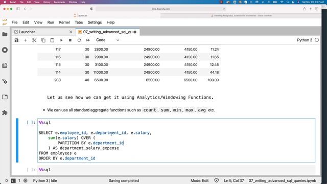Mastering SQL - Postgresql - Advanced SQL - Analytic Functions – Aggregations смотреть онлайн