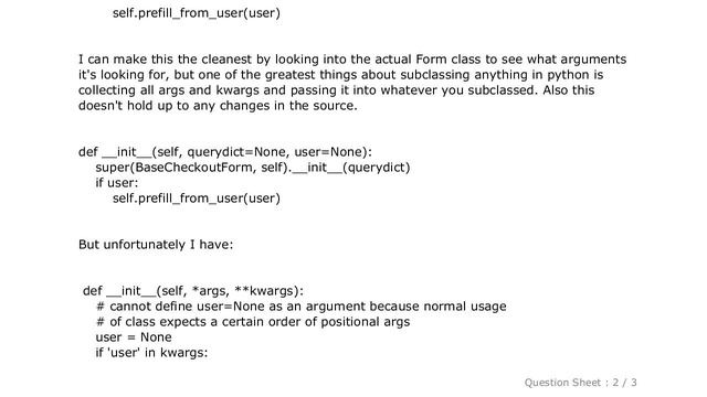 Django : Python - Cleanest way to override __init__ where an optional kwarg must be used after the смотреть онлайн
