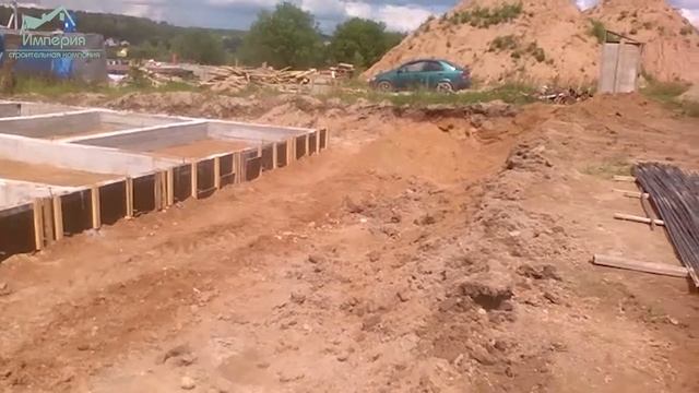 Дом из клееного бруса 326 м2 д.Власово - Выравнивание площадки под фундамент смотреть онлайн