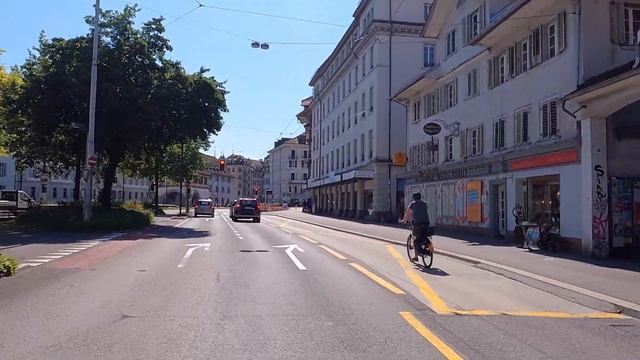 DRIVING LUCERNE-LUZERN, Central Switzerland, SWITZERLAND I 4K 60fps