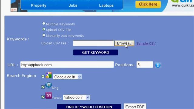 SEO Tool - Keyword Position Finder (SERP Checker)