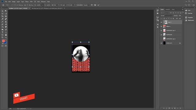Typography Poster Depressed with Warp in Photoshop - Tutorial Photoshop 2020 смотреть онлайн