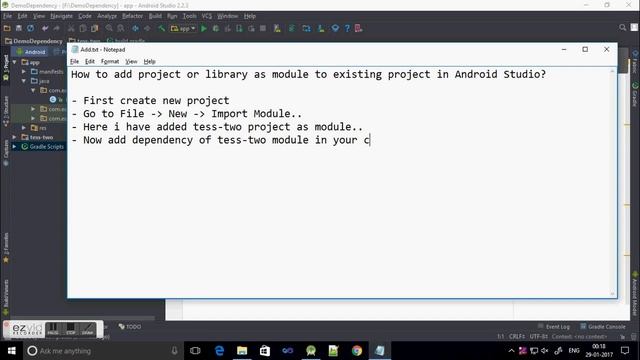 How to add project or library as module to existing project in Android Studio? смотреть онлайн