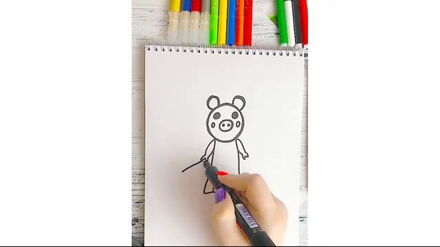 Как нарисовать Пигги Роблокс Piggy Roblox How to Draw смотреть онлайн