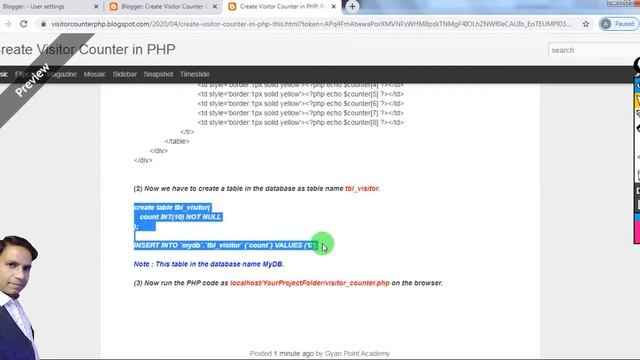 Create Visitor Counter in PHP смотреть онлайн