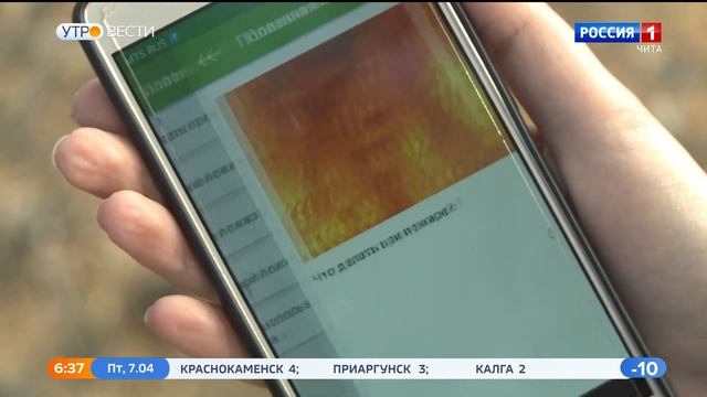 Сообщить об очагах возгорания в Забайкалье можно с помощью мобильного приложения «Берегите лес» смотреть онлайн