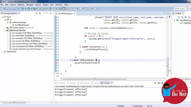 JAVA - RÉCUPÉRATION DE DONNÉES DEPUIS UN FICHIER EXCEL PUIS INSERTION DANS UNE BASE DE DONNÉES смотреть онлайн