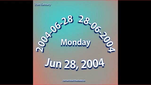 Remember The Date - 21st Century : Year 2004 смотреть онлайн