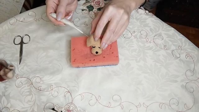 Мастер-класс "Спящая собачка" из шерсти, сухое валяние смотреть онлайн