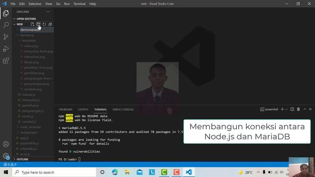 #38. Instalasi modul MariaDB dan membangun koneksi antara Node.js dan MariaDB смотреть онлайн