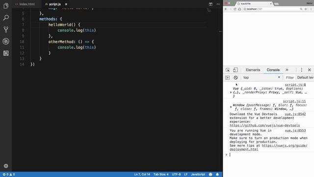 VueJS Tutorial 4: this in Method Property смотреть онлайн