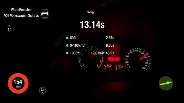 VW Scirocco 1.4 TSI Stage 2 - Dragy test смотреть онлайн