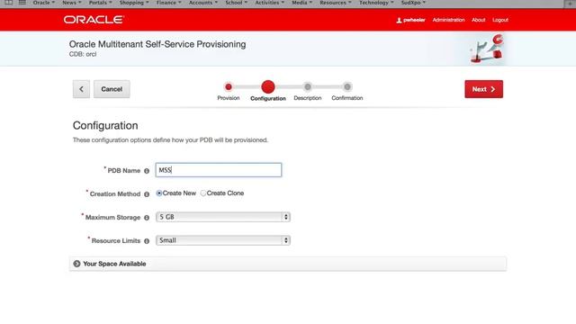 Pluggable Database Self Service Provisioning смотреть онлайн