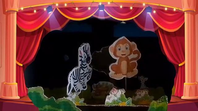 PUPPET SHOW || MONKEY AND ZEBRA IN THE MAGICAL FOREST || KELOMPOK 3 смотреть онлайн