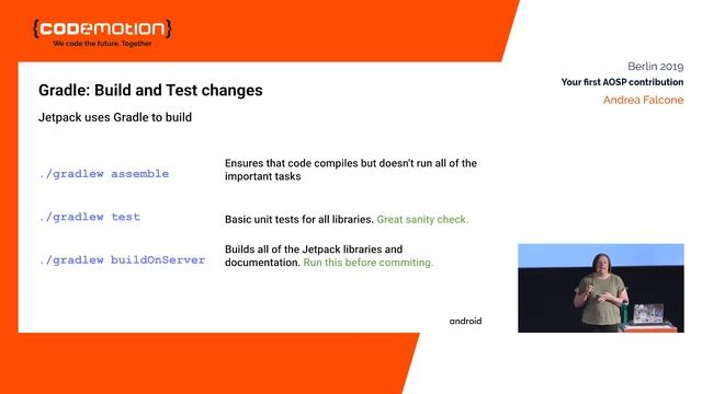 Codemotion Berlin 2019 I Your first AOSP contribution - Andrea Falcone, Google смотреть онлайн