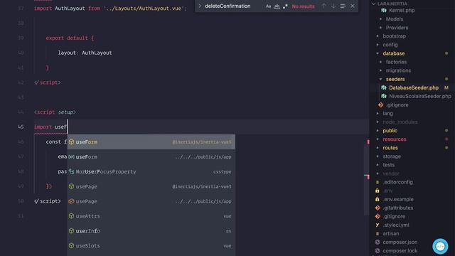 Laravel, Inertia & Vue JS 3 - Projet gestion scolaire: #21 - Authentication смотреть онлайн