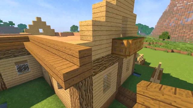 Деревянный дом для выживания в майнкрафт - Как построить особняк в майнкрафте смотреть онлайн