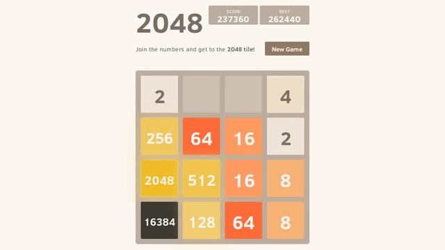 Improved 2048 AI: 344864 points! смотреть онлайн