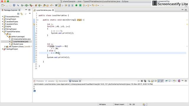 Java - Local Variables смотреть онлайн