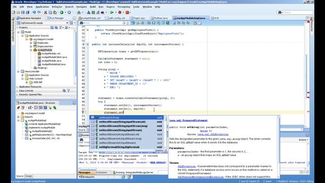Executing SQL DML statements in Oracle ADF смотреть онлайн