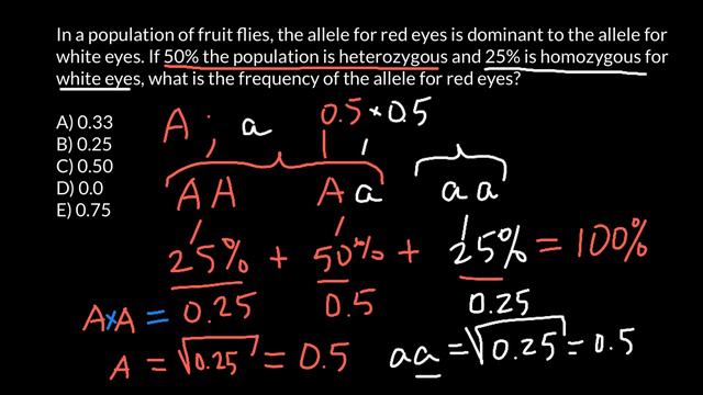 How to find frequency of the alleles in a population смотреть онлайн
