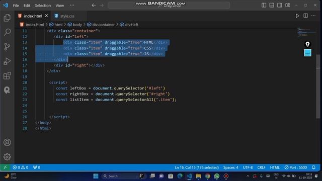 Drag and drop box item HTML CSS JS 2023 | #viral #trending смотреть онлайн
