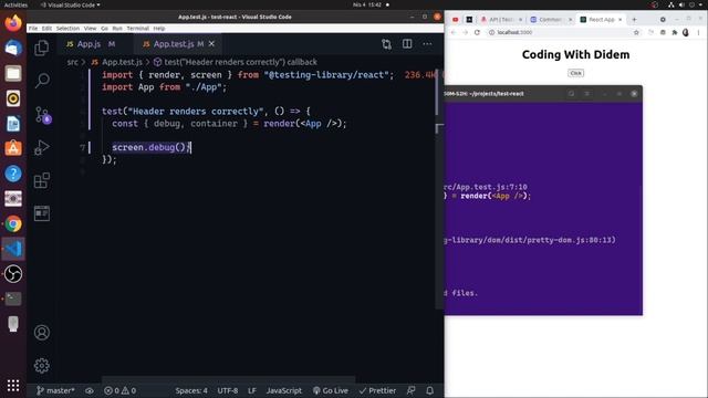 React Uygulamalarını Test Etme - Screen, Debug, Container (2) смотреть онлайн