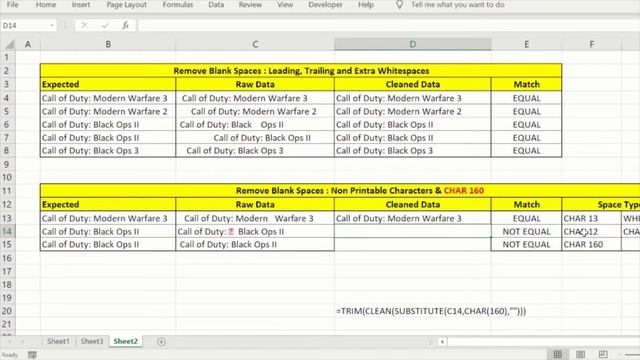 Remove all unwanted spaces in Excel смотреть онлайн