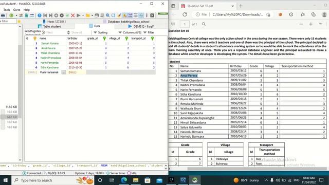 Database Task 10 | Write a Join Query Statement | 1st Year | Java Institute | Saliya Bimsara смотреть онлайн