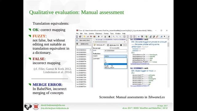 David Lindemann and Fritz Kliche: Bilingual Dictionary Drafting - Bootstrapping WordNet and BabelNe смотреть онлайн