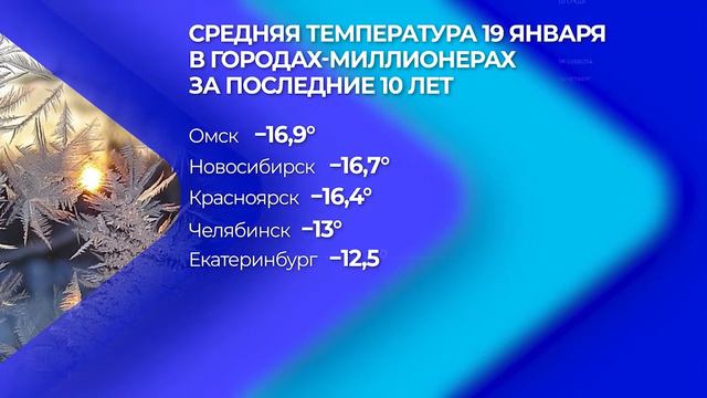 Средняя температура 19 января в городах-миллионерах за последнее десятилетие в Крещенскую ночь смотреть онлайн