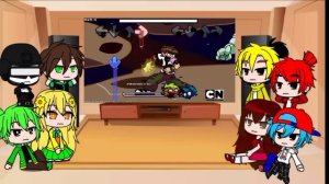 Fandoms react to Glitched Legends & Corrupted Night / FNF Mod