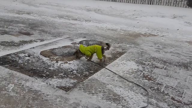 Буран, пудель в снегу. смотреть онлайн