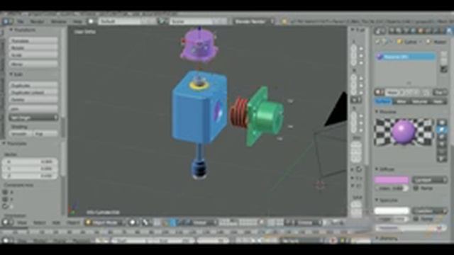 Модель в Blender Фрикционный гаситель колебаний тепловоза смотреть онлайн