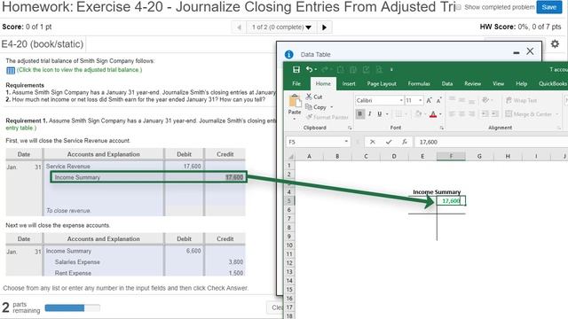 Exercise 4-20 Journalizing Closing Entries from Adjusted Trial Balance (Worksheet) смотреть онлайн