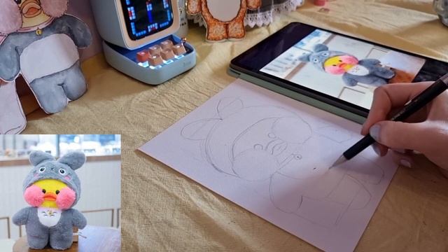 Рисуем уточку Лалафанфан Часть 1 / Draw a duck Lalafanfan Part 1 смотреть онлайн